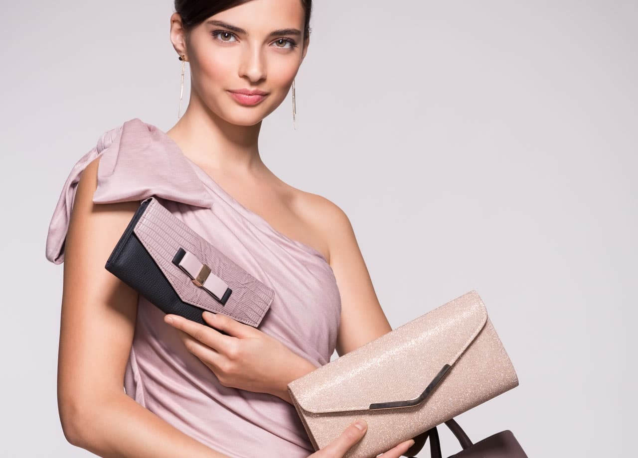 best purses to wear with a one-shoulder dress